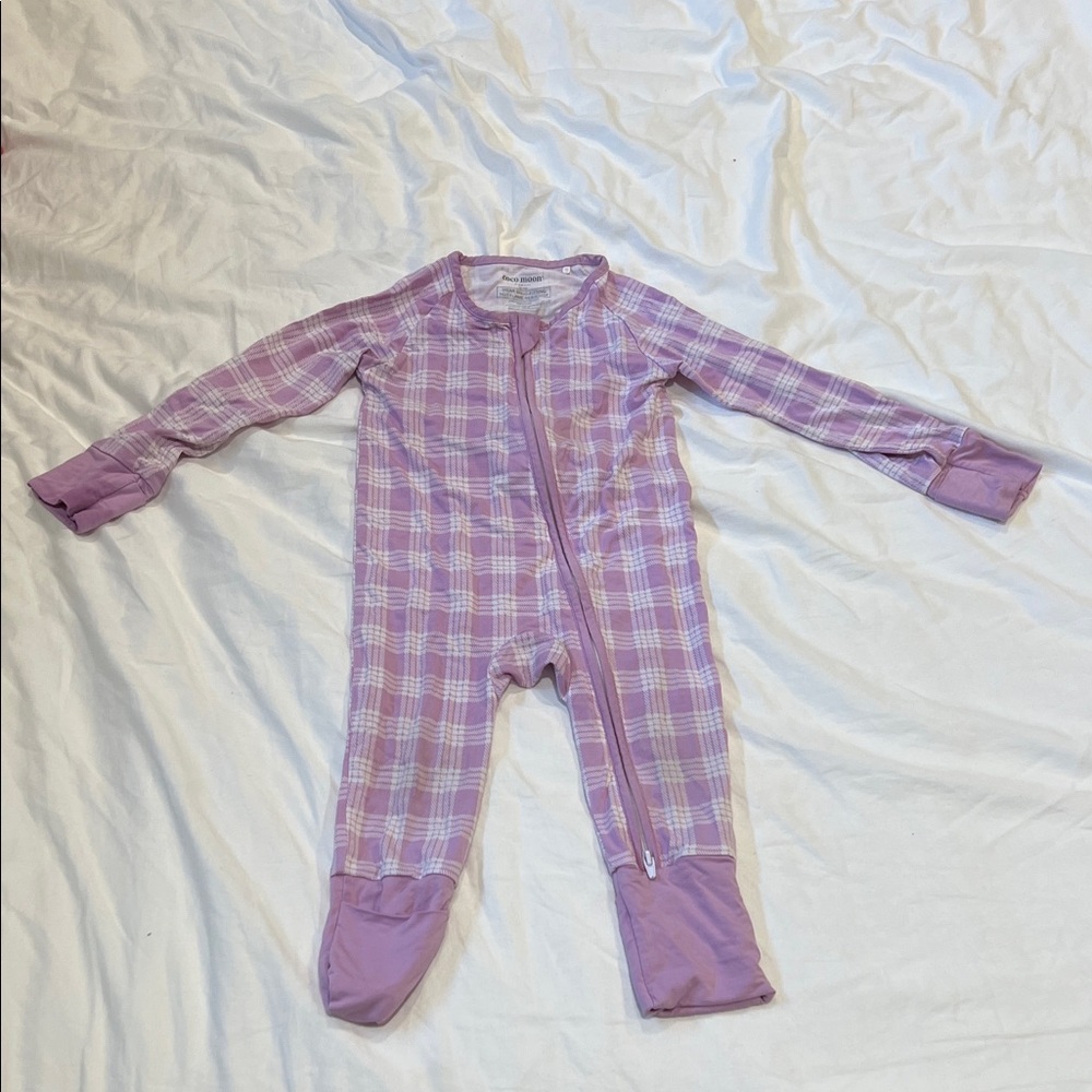 Coco Moon Coveralls- Purple Palaka Print